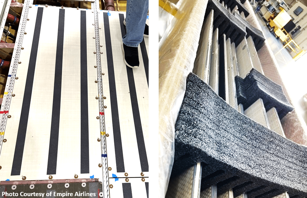 Gillfab 4417 panel being installed on the cargo compartment floors